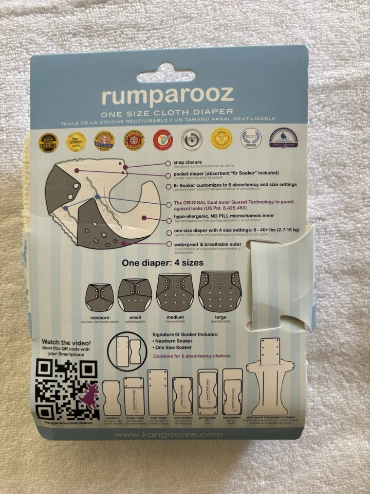 Kanga Care Rumparooz One Size Pocket Cloth Diaper NWT CLOTH DIAPER INSERT ONLY - Image 3 of 4