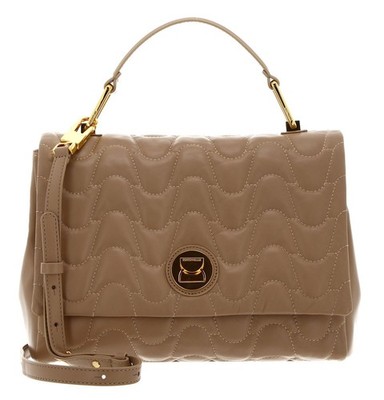 COCCINELLE Liya Matelasse Handbag Handtasche Umhängetasche Tasche Toasted beige