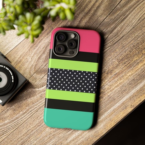 90s Neon & Polka Dots Tough phone Case for IPhone, Samsung Galaxy, Google Pixel - 第 61/287 張圖片