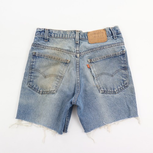 Vintage 70s Levi's Orange Tab Jean Shorts Men's 30 x 5.5" Cut Off Faded Blue - Picture 2 of 11