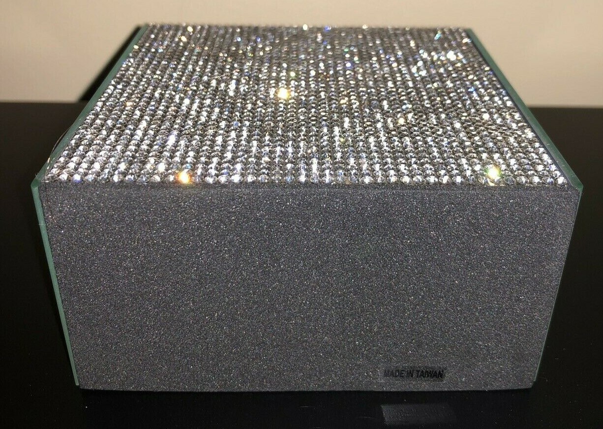 Bella Lux RHINESTONE & MIRRORED TOOTHBRUSH HOLDER Bathroom Accessory