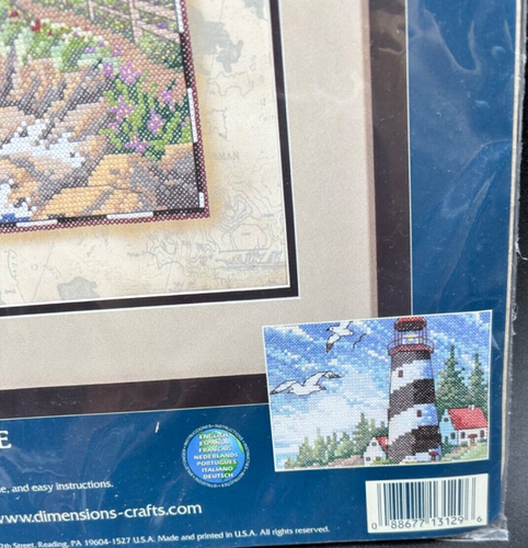 Kit de punto de cruz estampado Sunset 2002 Sea Cliff Lighthouse 11" x 14" - Imagen 6 de 7
