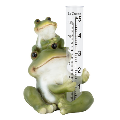 704-4114 La Crosse 5'' Capacity Poly Frog Rain Gauge