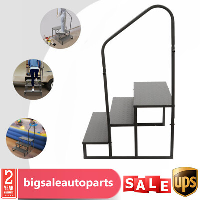 #ad Portable Step Ladder W Handrails Swimming Pool Ladder Above Ground Home Decor