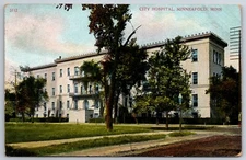Minneapolis City Hospital Close~10--Crossbar Telephone Pole~Selma Fenske New Ulm