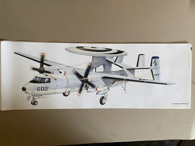 Aircraft  Aviation art print Grumman E - 2C Hawkeye ( damaged)