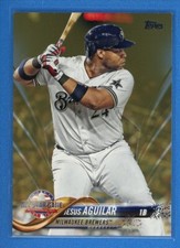 2018 Topps Update Series All-Star GOLD #US113 Jesus Aguilar Brewers #/2018