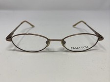 Nautica N9017 049 43-16-120 Light Brown Full Rim Metal Eyeglasses Frame WQ99