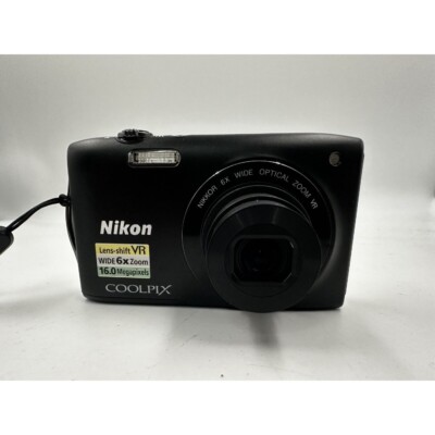 Nikon Coolpix S3300 16MP BLACK DIGITAL CAMERA Fully Tested 90% NEW