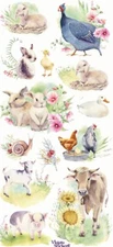 Violette Stickers Spring Farm Animals  Easter Crafts Planner Supply Scrapbook