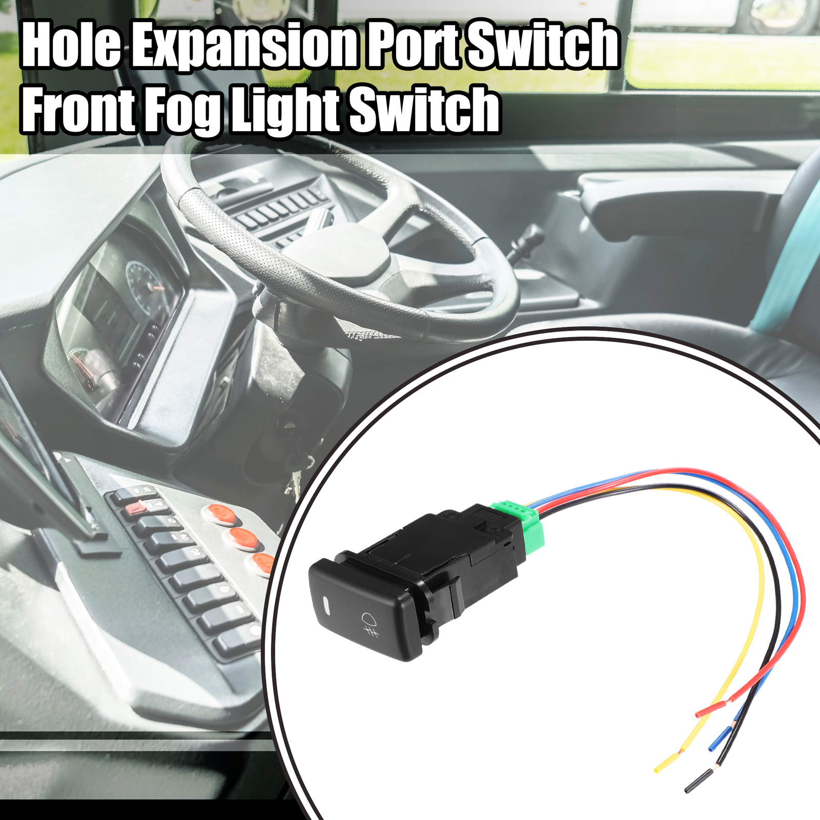 1pc Hole Expansion Port Front Fog Light Switch Compatible with Toyota Alphard