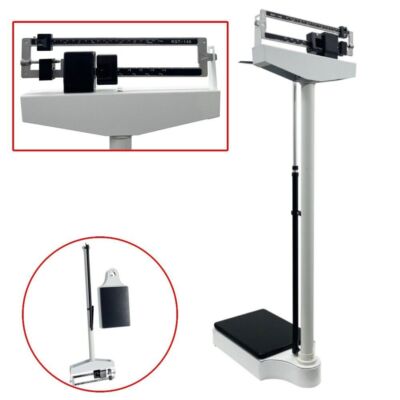 Physician Mechanical Scale 308 lb Capacity Body Weight with Height Rod Measuring