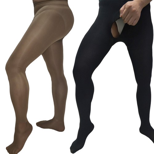 200D Men Velvet Opaque Pantyhose Winter 