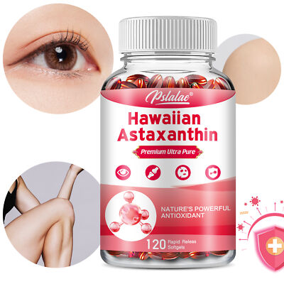 Hawaiian Astaxanthin - Strong Anti-oxidation, Skin Care Gluten Free and Non-GMO