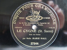 78rpm MARIE HALL (Violin) plays SAINT-SAENS + MOZART - G&T 1904 1st STAMPER