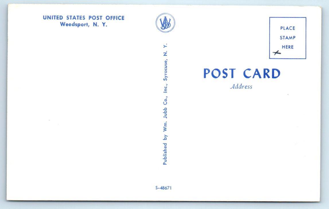 WEEDSPORT, New York NY POST OFFICE ca 1960s Cayuga County Postcard eBay