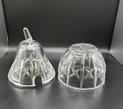 Vintag Anna Hutte Pear shaped sugar / trinket dish, mcm cut 24% lead crystal MCM