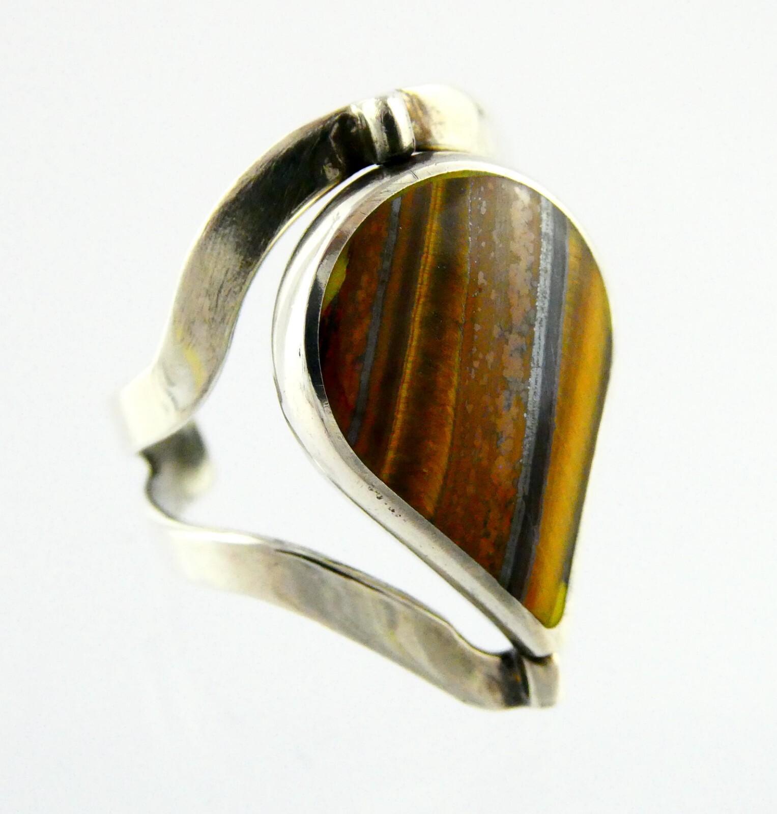 Sterling Silver Flat Cab Double Sided Turquoise a… - image 1