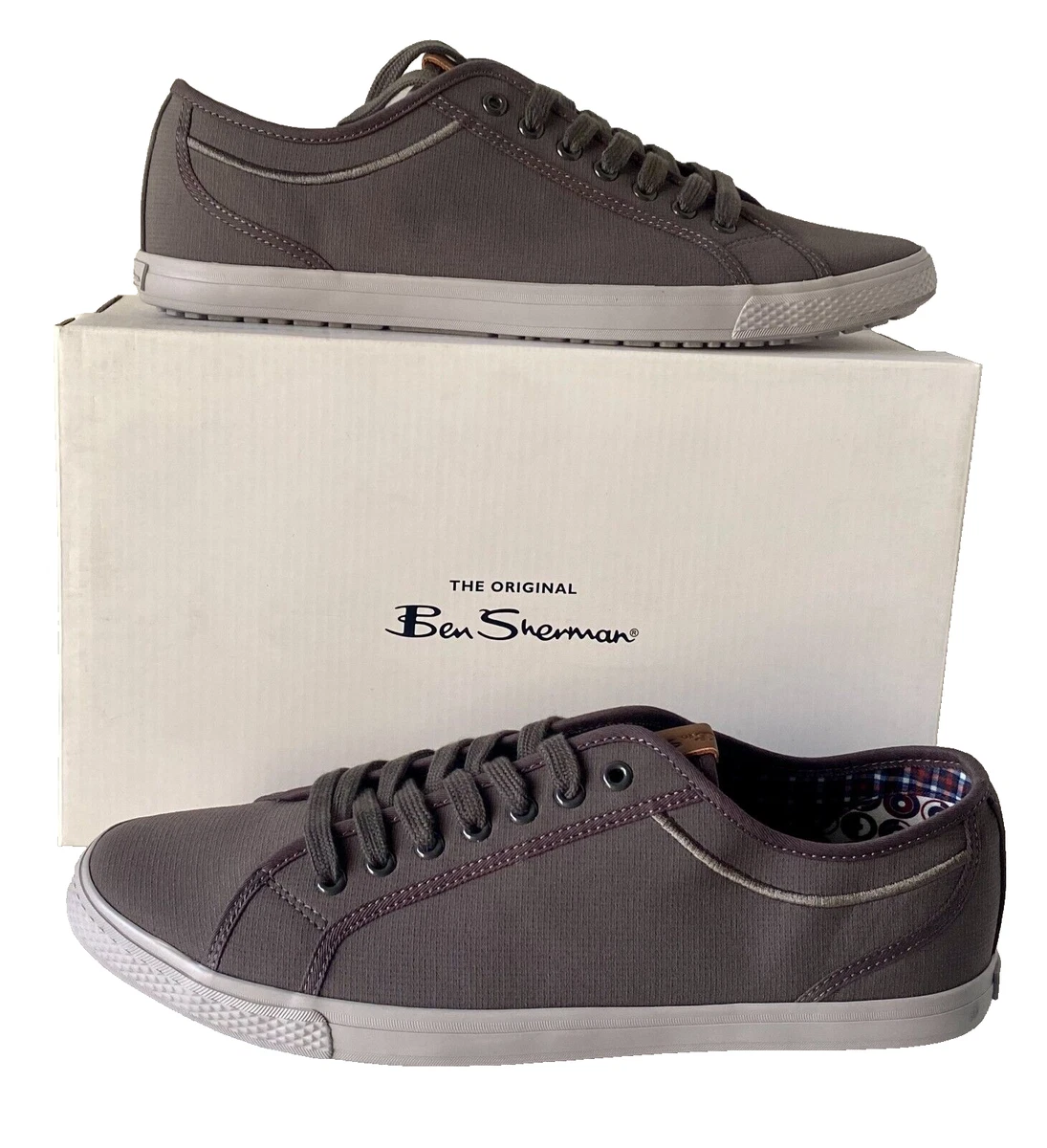 Men s Ben Sherman Conall Lo Sneaker BNM00117 2CHN Charcoal Fabric SIZE 12 M