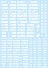 Hiq Parts Tr Decal 3 Water Slide Decal For Model Kit Number White Tr3-n-whi Hiq Parts Tr Decal 3 Water Slide Decal For Model Kit Number White Tr3-n-whi