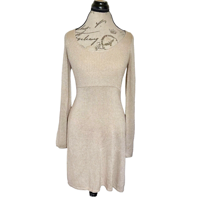 Express Womens Sweater Dress Sz Medium Long Sleeve Cocktail Party Holiday  Short | eBay