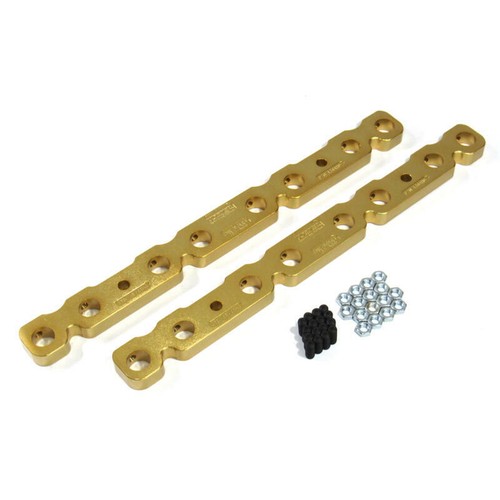 Jomar Rocker Arm Stud Girdle 1301; Ultra Lite Gold 6061T6 for SBC