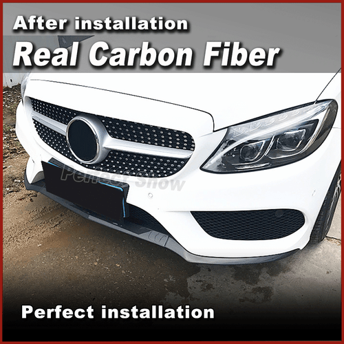 Alerón delantero de carbono para Mercedes W205 Sport C205 C250 C43 AMG 15-17 - Imagen 4 de 11