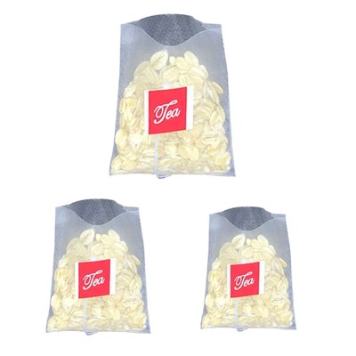100PCS Pyramid Tea Bag Filter Nylon Tea Bag Single String Label Transparent Empt