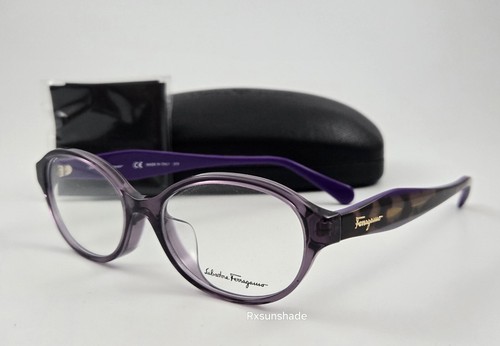 Salvatore Ferragamo Eyeglasses NEW SF2856A Color 500 Purple Size 52 Oval Women's - Picture 3 of 6