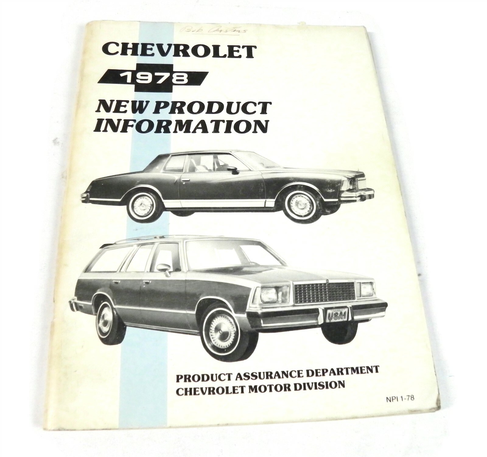1978 CHEVROLET FACTORY DEALER OEM NEW PRODUCT INFORMATION SALES GUIDE