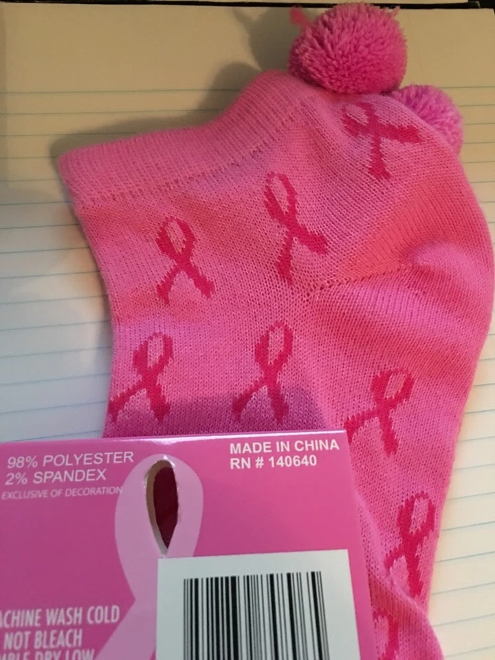 Pink Support The Cure Ankle Socks Size 9-11 - Image 4 of 4