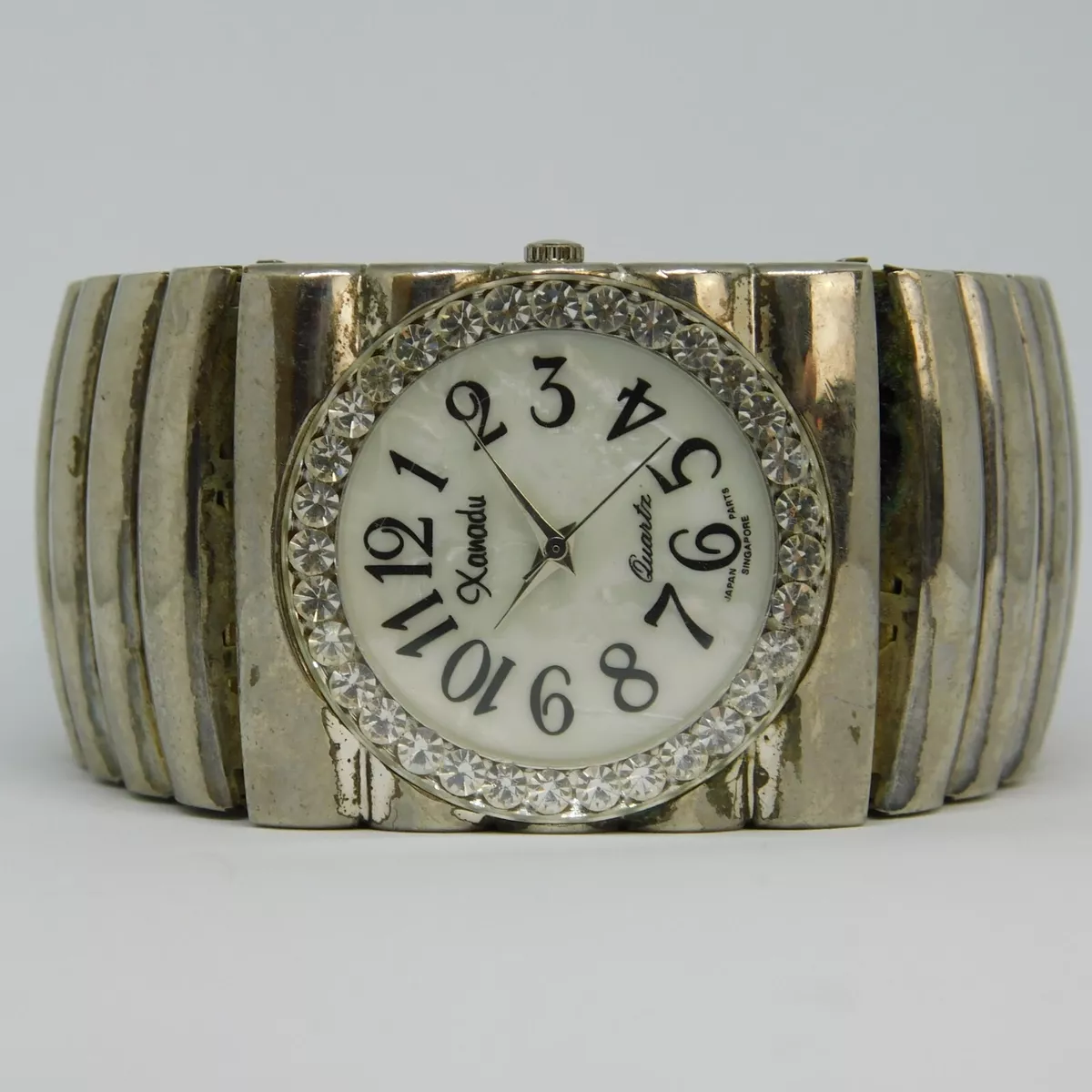 Xanadu Crystals Bezel Quartz Analog Women s Watch Sz. 6 3 4