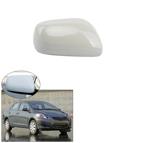 1x New Right Side Wing Door Mirror Cover Cap Unpainted For Toyota Yaris 2007-13