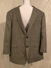 Tommy Hilfiger Blazer Men's Black Gray Houndstooth Dual Vent Sports Coat R46