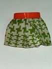 Vintage Sears Young Ideas Skipper Barbie Doll Mod Mini Skirt 1513 Green Orange — photo 3