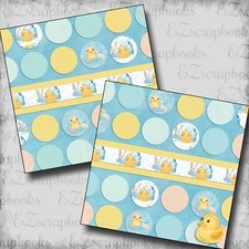 Clean Baby NPM - 2 Premade Scrapbook Pages - EZ Layout 6111