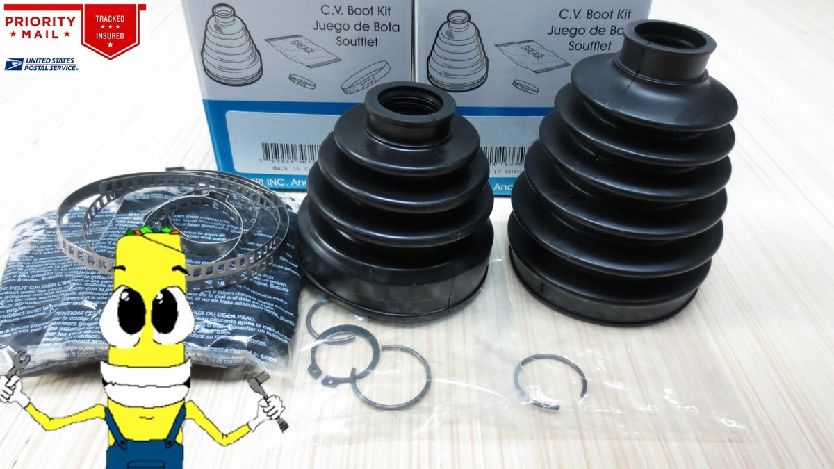 Front Inner & Outer CV Axle Boot Kit For Honda Pilot 2009-2014 ALL