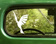 2 DOVE DECAL Peace Bird Stickers For Car Window Truck Bumper Laptop RV