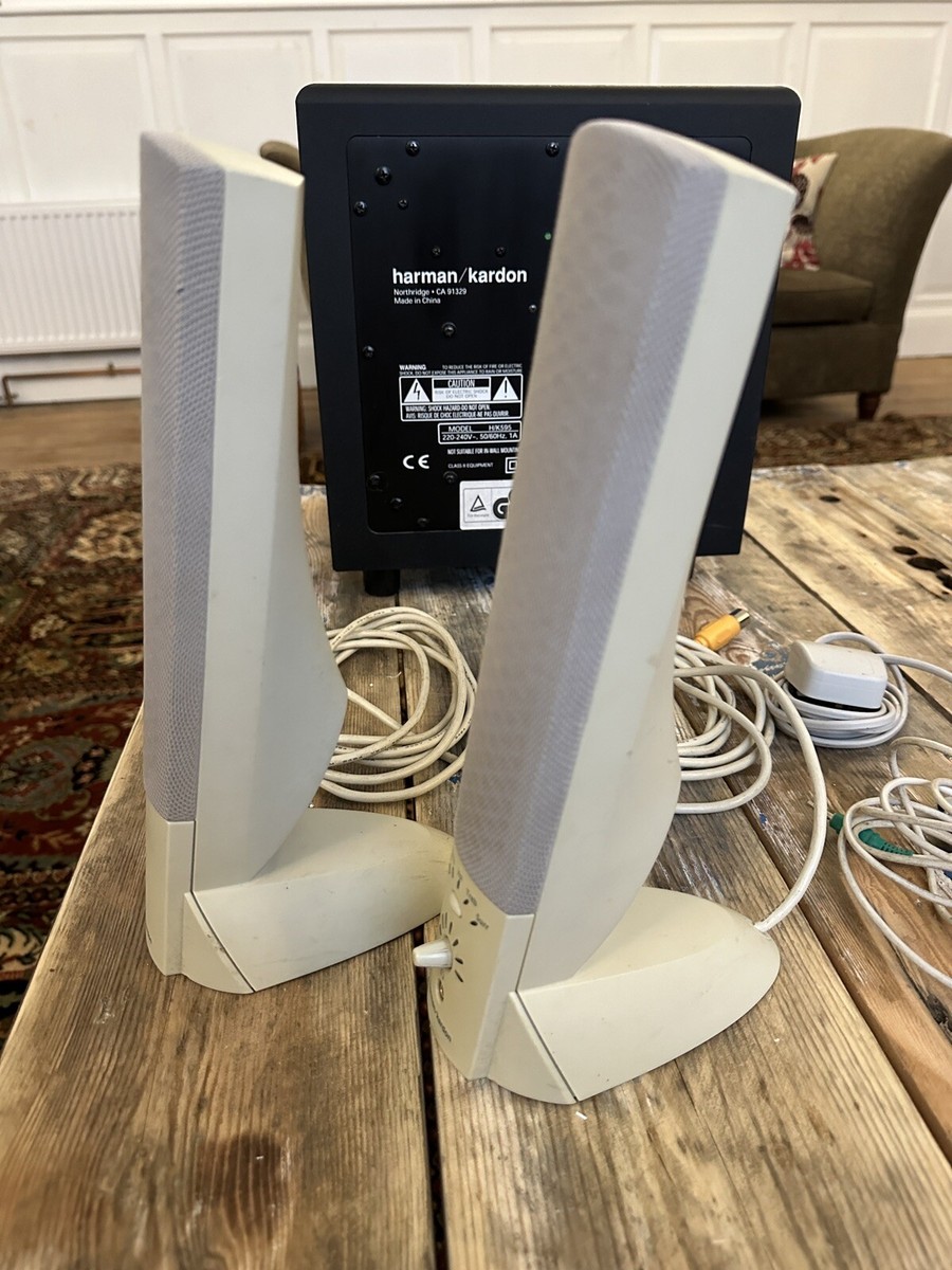 Harman Kardon Model H/K595 Speaker System With Sound Sticks/Cables