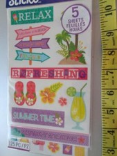 Sticko Summer Stickers Scrapbooking Cards Crafts