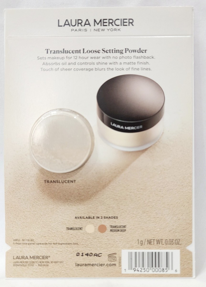 Laura Mercier TRANSLUCENT Loose Setting Powder Matte Sample Card