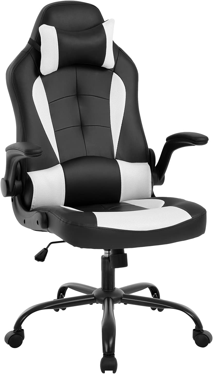 Ergonomic PC Gaming Chair with Adjustable Armrests and Headrest for Office or Desk