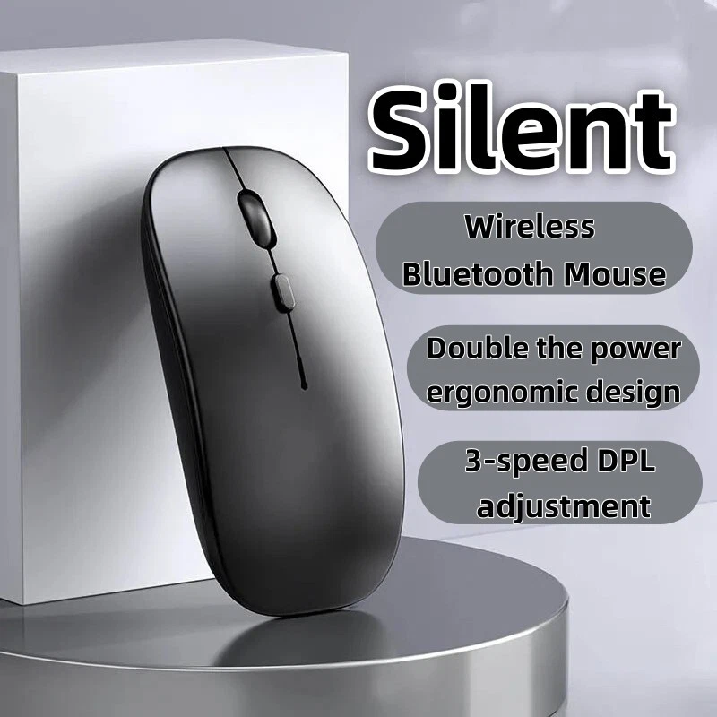 2.4GHz Bluetooth Wireless Optical Mouse USB Rechargeable RGB Mice for PC Laptop - Image 2 of 4