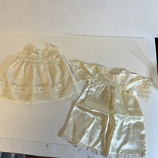 Handmade Baby Christening Dresses Lace Satin Infant 3  6M Heirloom Doll Vintage