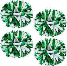 4Pcs Cheerleading Pom Poms for Cheerleader Costume Women, 2 Pair Cheer Pompoms f