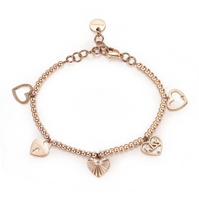 Brosway Bracciale Donna, Bracciale Rigido in Acciaio e Cristalli | Collezione With You - BWY14