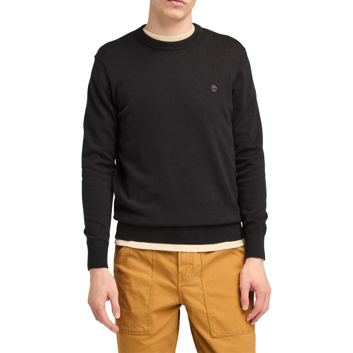 LBL Maglione Uomo Jacquard A Quadri: Maniche Lunghe Con Tasche, Cotone Fresco