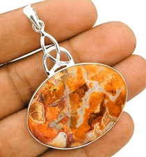 Natural Cobra Jasper 925 Solid Genuine Sterling Silver Pendant Jewelry