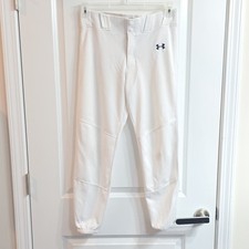 Under Armour Youth Unisex HeatGear Baseball/Softball Pants White YXL