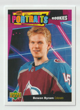 2020-21 Upper Deck UD Portraits Rookies #P82 Bowen Byram - Colorado Avalanche